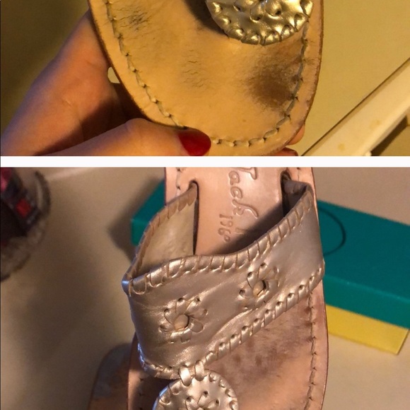 Jack Rogers Hampton sandals in Platinum size 7. - Picture 2 of 3